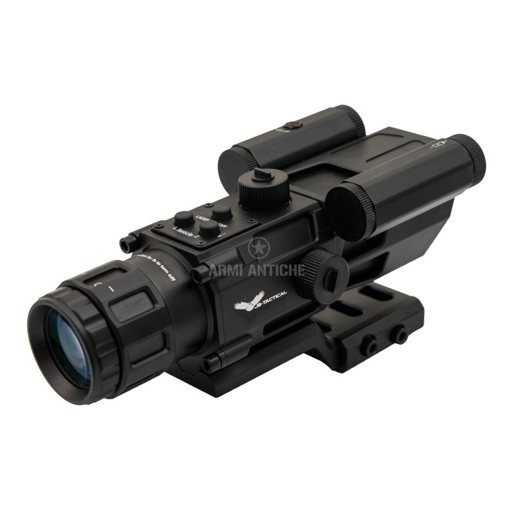 Prisme scope 4x32 con laser rosso